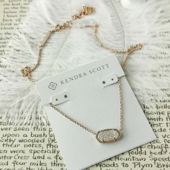 Kendra Scott Elisa Drusy Rose Gold Necklace - Picture 2 of 3